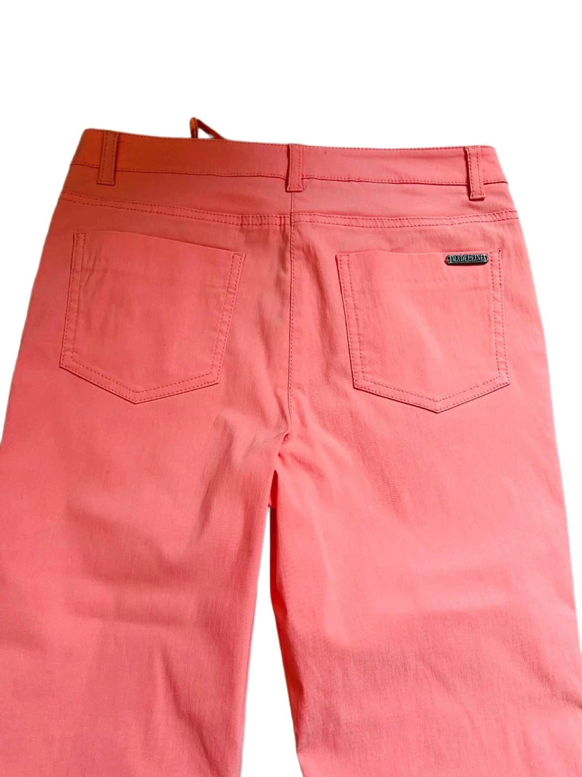 🧡🌿Jean Madeleine corais 7/8 Casual chique estival FR40/42 Jeans cropped coral UK12S🌿🧡 – photo 4